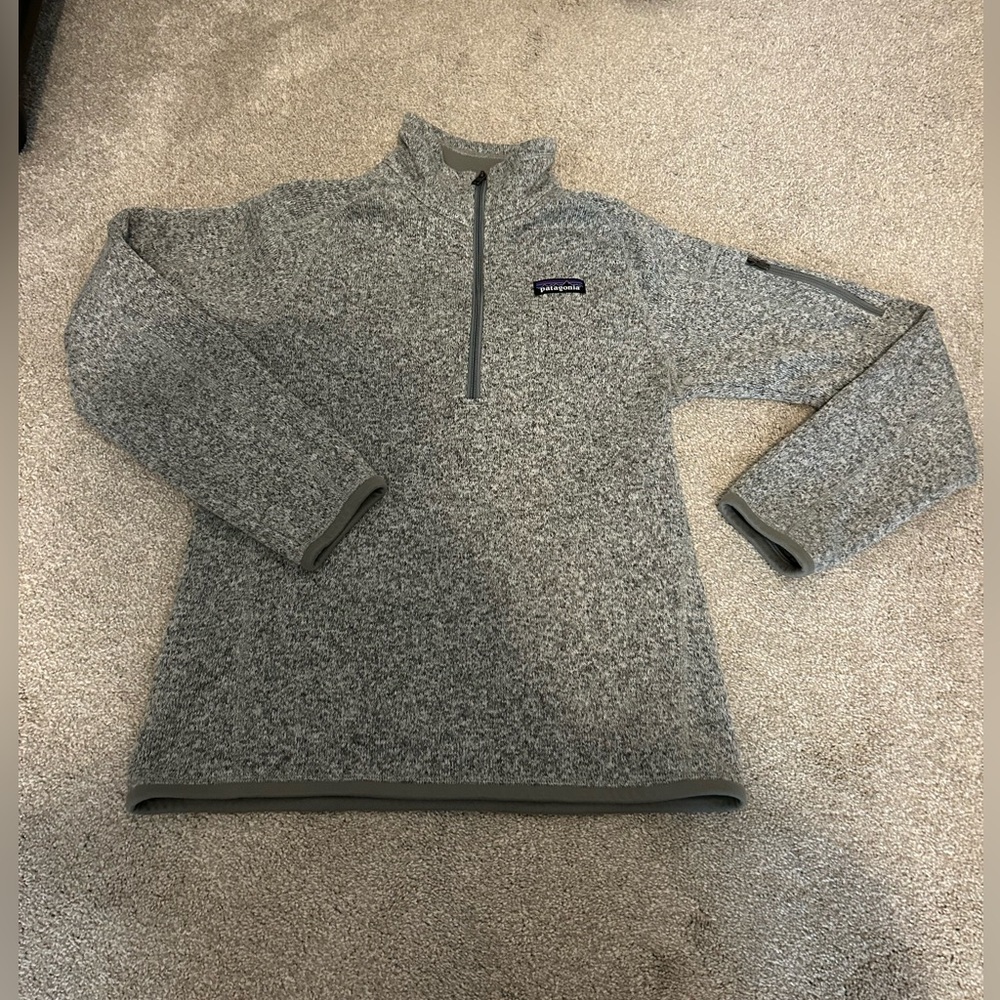Patagonia Womens’s Better Swester Zip-Up Fleece Pullover in Heather Gray Size S